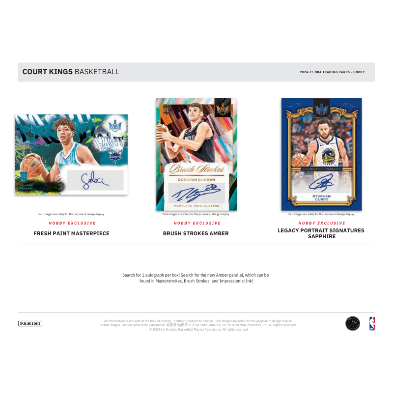 2024/25 Panini Court Kings Basketball Hobby 16 Box Case
